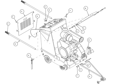 Section 04 Diagram and Parts List for MK-3026K 166449-26 MK Diamond Concrete Saw